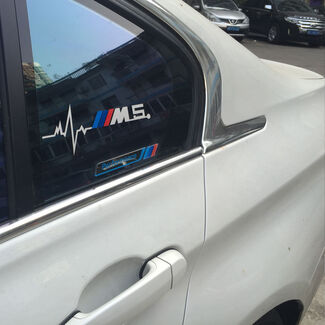 2 pezzi per BMW M5 è nel mio sangue Battito cardiaco Decalcomanie per adesivi per finestre Grafica
