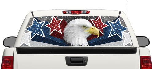 American Eagle USA Stars Adesivo per finestrino posteriore Pick-up Truck SUV Car 3