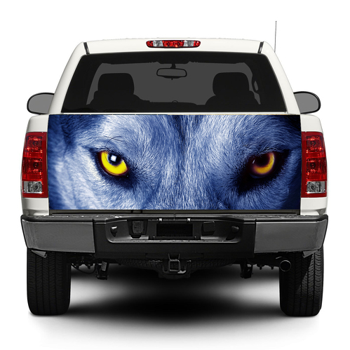 Wolf Eyes Hunter Portellone posteriore Decal Sticker Wrap Pickup Truck SUV Car