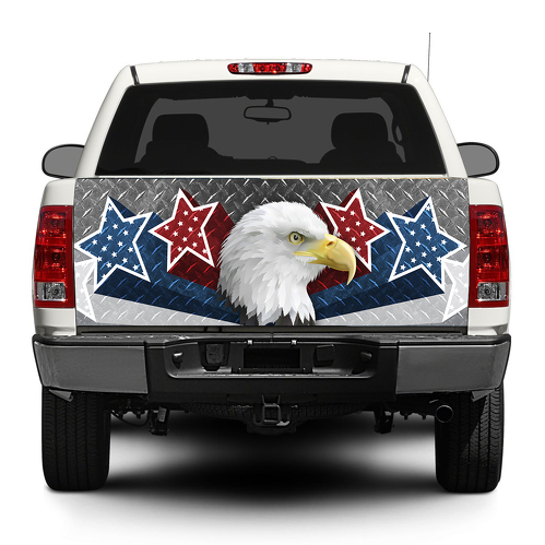 American Eagle USA Stars Steel Tailgate Decal Sticker Wrap Pick-up Truck SUV Car