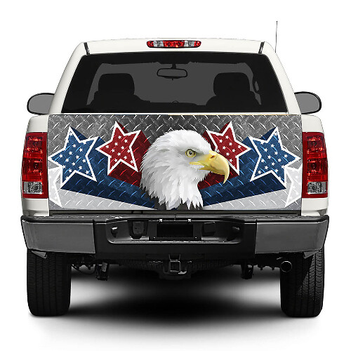 American Eagle USA Stelle Diamond Plate Adesivo Copriportellone per Pickup e SUV
