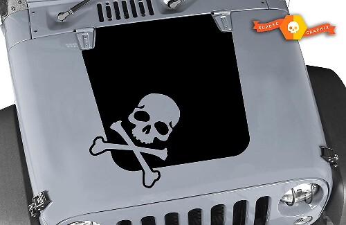 Cappuccio con teschio in vinile Black Out per Jeep Wrangler e Wrangler Unlimited JK 07-17