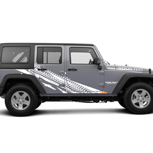 Adesivo in Vinile con Grafica Traccia Pneumatico per Jeep Wrangler Unlimited JK 2