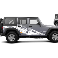 Adesivo in Vinile Laterale con Grafica Antischizzo Fango per Jeep Wrangler Unlimited JK_2