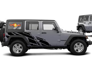 Decalcomania grafica splash dritta per 07-17 Jeep Wrangler Unlimited JK 4 porte