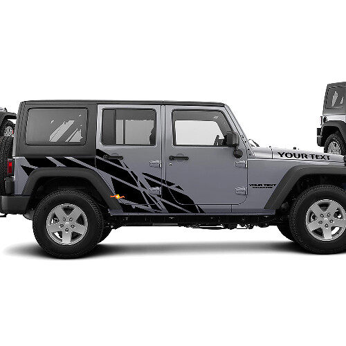 Adesivo in Vinile con Grafica Lineare per Jeep Wrangler Unlimited JK