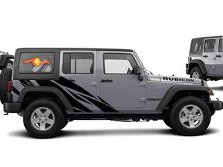 Decalcomania grafica splash dritta per 07-17 Jeep Wrangler Unlimited JK 4 porte #201