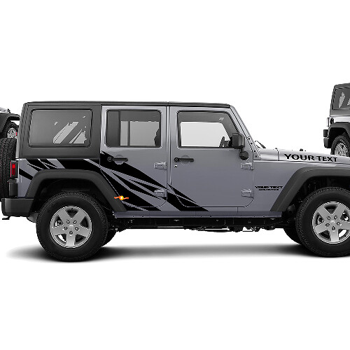 Kit di Adesivi in Vinile con Grafica Lineare per Jeep Wrangler Unlimited JK
