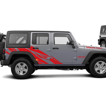 Kit di Adesivi in Vinile con Grafica Lineare per Jeep Wrangler Unlimited JK 3
