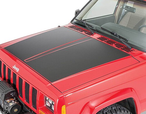 Decalcomania adesiva oscurante per cofano in vinile per Jeep Cherokee XJ 84-01
