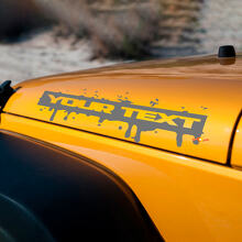 Adesivo in Vinile Vernice Splash per Cofano per Jeep Wrangler Sahara Rubicon JK 2