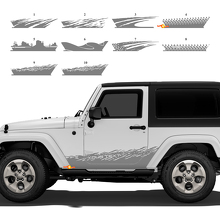 Adesivo in vinile personalizzato grafica porte laterali Splash per Jeep Wrangler JK 2