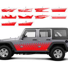 Kit di adesivi in vinile personalizzati per porte laterali Splash per Jeep Wrangler JK 3