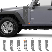 Adesivo in vinile personalizzato a strisce per cofano e parafango per Jeep Wrangler JK 2