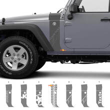 Adesivo in vinile personalizzato a strisce per cofano e parafango per Jeep Wrangler JK_2