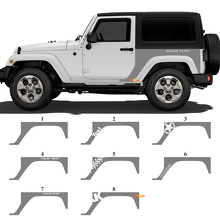 Grafica personalizzata Adesivo in vinile laterale posteriore per Jeep Wrangler JK_2