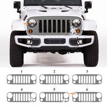 Adesivo in Vinile Nero per Mascherina Personalizzata Jeep Wrangler JK Rubicon_2