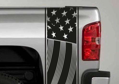 Strisce patriottiche della bandiera degli Stati Uniti USA Adesivi per decalcomanie sul lato del letto del camion adatti per Dodge Ram Chevy Ford F150 Toyota