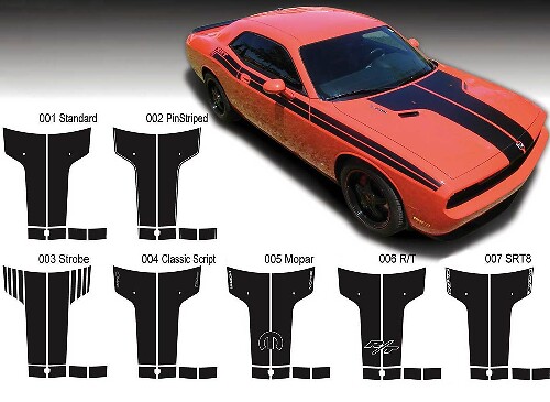 Dodge Challenger Hood T Decal Sticker La grafica del cofano si adatta ai modelli 09-14