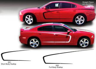 La grafica della decalcomania laterale Dodge Charger Body Scallop si adatta ai modelli 2011-2020