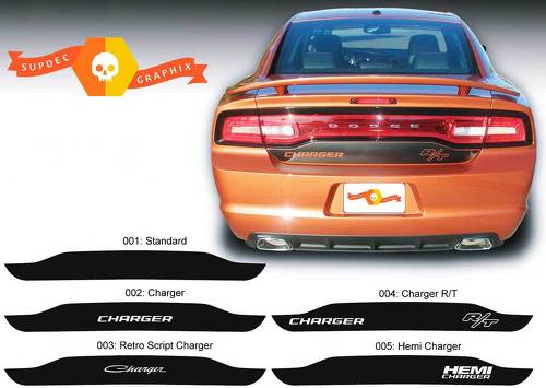 Dodge Charger trunk blackout Decal Sticker La grafica Hemi RT si adatta ai modelli 2011-2014