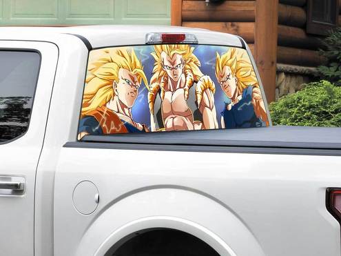 Anime Dragon Ball Dragon Ball Z Goku Super Saiyan Decalcomania per finestrino posteriore Pick-up Truck SUV Auto di qualsiasi dimensione