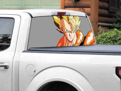 Anime Dragon Ball Z Gogeta Super Saiyan Lunotto posteriore Decal Sticker Pick-up Truck SUV Auto di qualsiasi dimensione