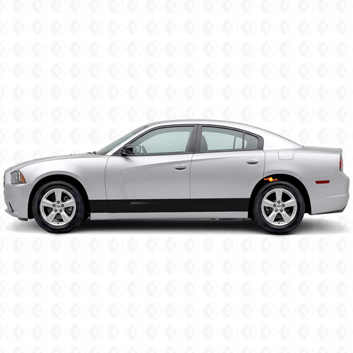 Adesivo in vinile a strisce decorative per i pannelli sottoporta per Dodge Charger 2006-2010_1