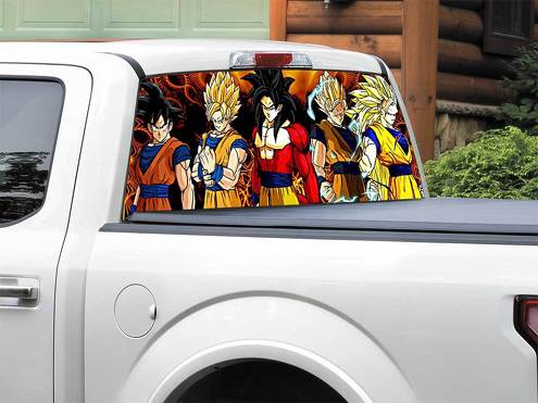 Anime Dragon-Ball Dragon-Ball-Z Goku Super-Saiyan 4 Lunotto posteriore Decal Sticker Pick-up Truck SUV Auto di qualsiasi dimensione