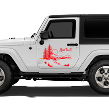 Adesivo in Vinile Paesaggio Foresta Montagna per Jeep Wrangler Rubicon Sahara 3