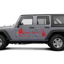Adesivo in Vinile Paesaggio Naturale per Porte Jeep Wrangler Rubicon Sahara 3