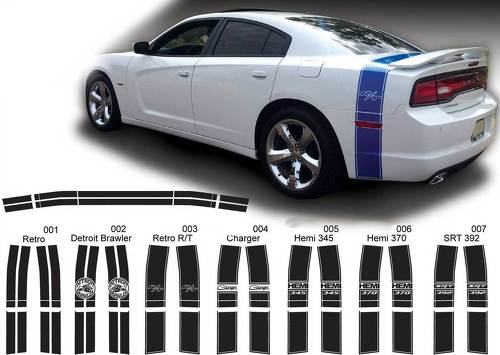 Dodge Charger Trunk Band Decal Sticker Kit grafico completo adatto ai modelli 2011-2014