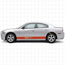 Adesivo in vinile a strisce sagomate personalizzate per modanature sottoscocca Dodge Charger_4