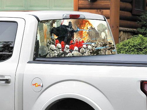 Adesivo in vinile per finestrino posteriore Darth Vader Forze dell'Impero per Pickup SUV