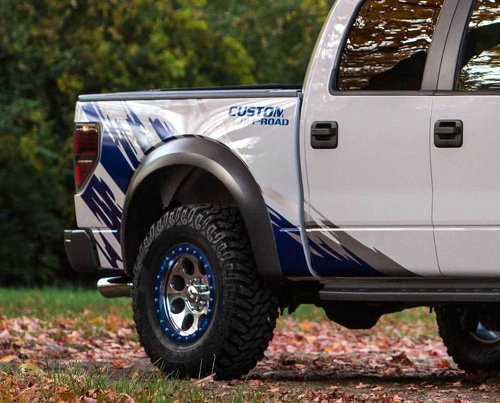 KIT ADESIVI IN VINILE DUE COLORI CUSTOM OFF ROAD per Musclecar, camion, camion potente ROUSH