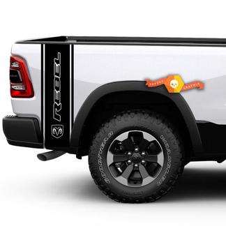 2 strisce in vinile con grafica per letto, per Dodge RAM 1500 REBEL 4x4 5.7 Hemi