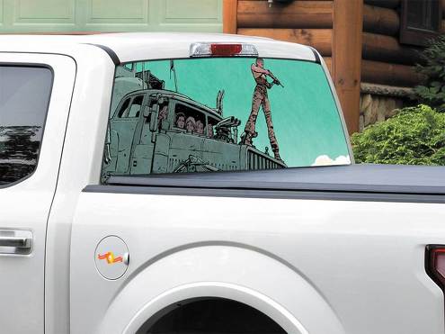 Mad Max Fury Road Comics Adesivo per finestrino posteriore Pick-up Truck SUV Auto di qualsiasi dimensione