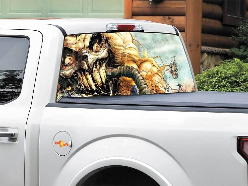 Adesivo per finestrino posteriore ispirato a Mad Max Immortan Joe per pickup SUV