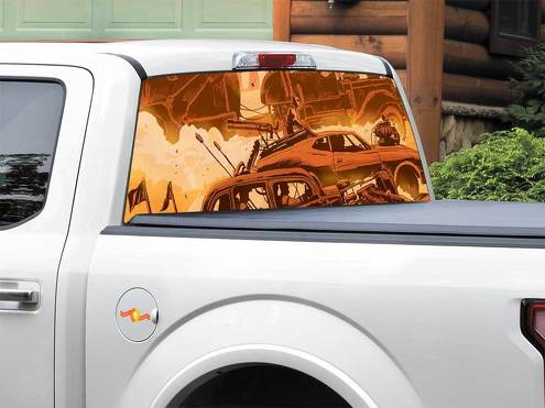 Mad Max Fury Road Art Comics Adesivo per finestrino posteriore Pick-up Truck SUV Auto di qualsiasi dimensione