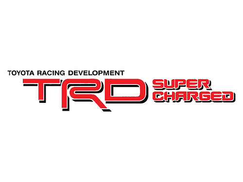 2 TOYOTA TRD SUPERCHARGED DECAL Adesivo in vinile lato sviluppo racing TRD
