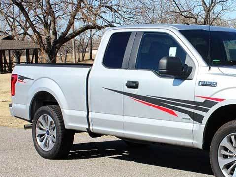 Ford F150 strisce laterali decalcomanie grafiche in vinile adesivi kit 2 colori per modelli 2015-2018