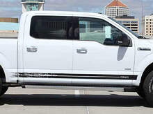 Adesivi in vinile a strisce laterali effetto usurato per Ford F-150 2015-2020 2
