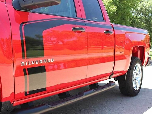 Gli adesivi per decalcomanie grafiche sul lato del letto Chevy Colorado si adattano ai modelli 2016-2018