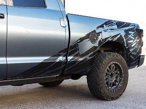 Adesivo in vinile laterale stile usurato Sniper Rifle per Toyota Tundra 2007-2013