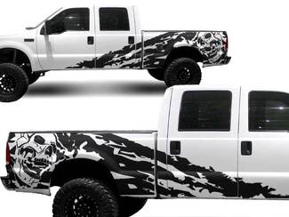 Ford Truck F-250 Side Skull splash Adesivi per decalcomanie grafiche per modelli 1999-2006