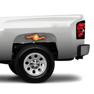Chevrolet Silverado Truck 1500/2500/3500 Skull Brake Light Graphic decalcomanie adesivi per modelli 2008-2013