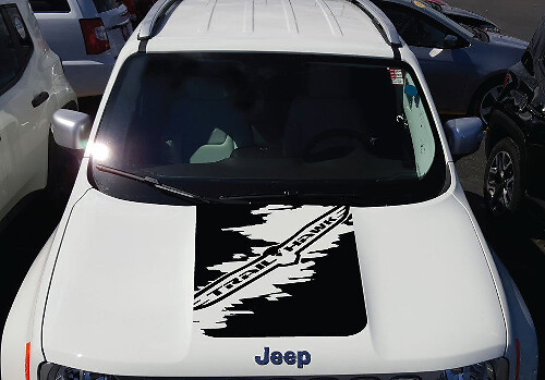 Jeep Renegade Cherokee Trailhawk TrailHawk Splash adesivo grafico in vinile adesivo cappuccio
