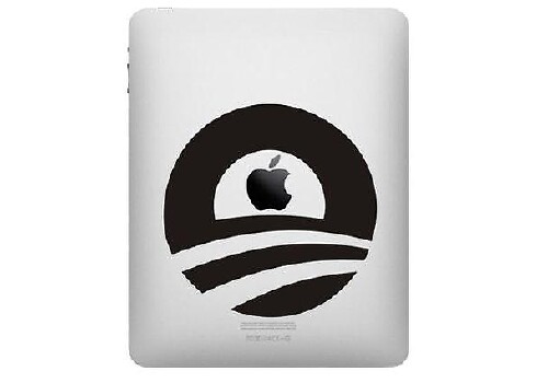 Adesivo in Vinile per iPad con Logo Obama O