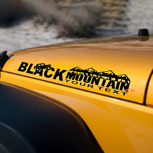 Adesivi Grafica Laterale Cofano Black Mountain per Jeep Rubicon Wrangler