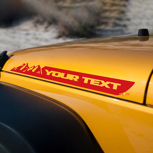 Adesivo Personalizzato Striscia Laterale Cofano Montagne Adesivo Vinile Grafica per Parafango Jeep Wrangler Renegade JK